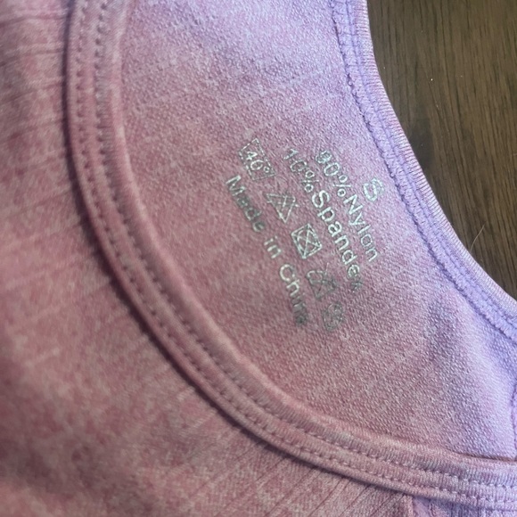 Two-Piece  Pink Ribbed Long Sleeve and Leggings Work Out Active Gym Set - Picture 8 of 9